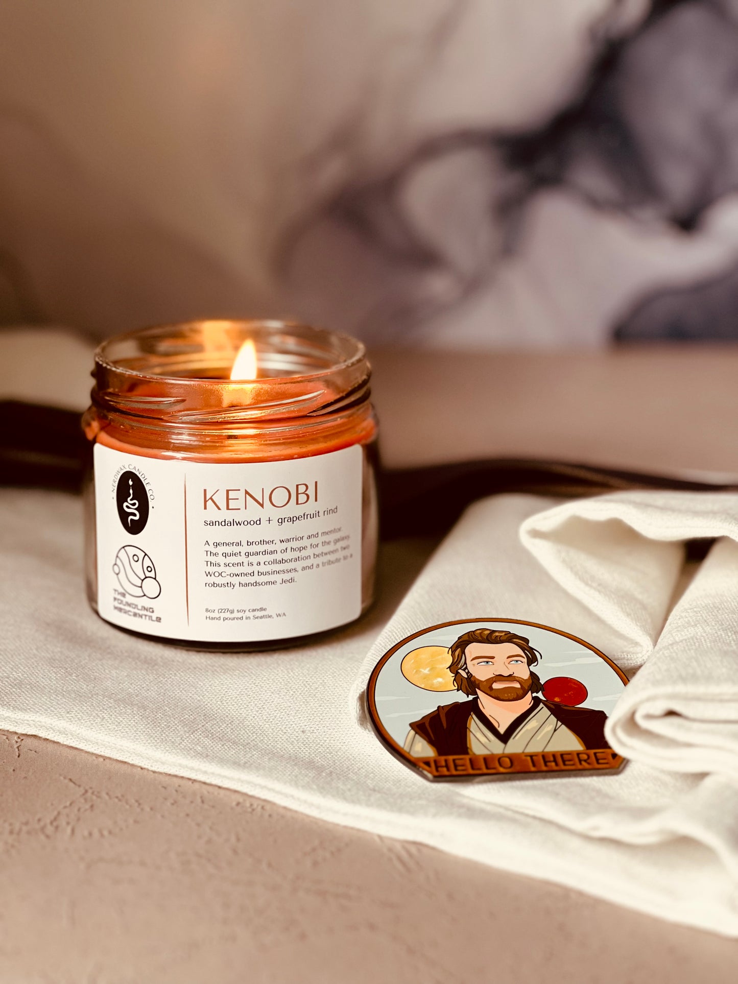 Hello There - Pin and Candle (bundle) - In Hand
