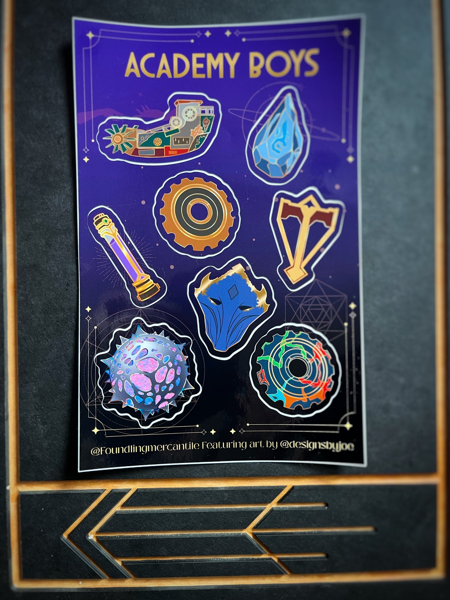 Arcane Academy Boys Sticker Sheet - In Hand