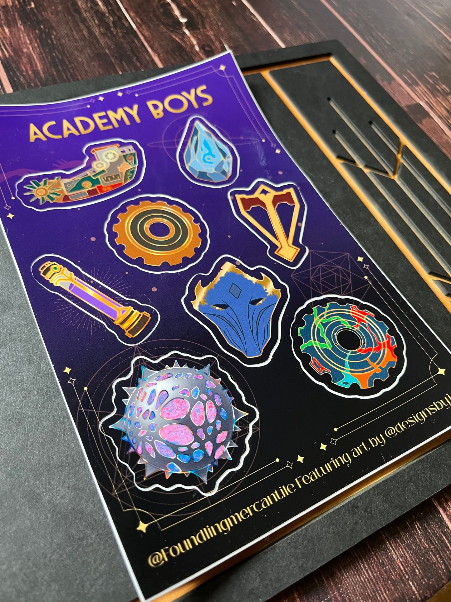 Arcane Academy Boys Sticker Sheet - In Hand